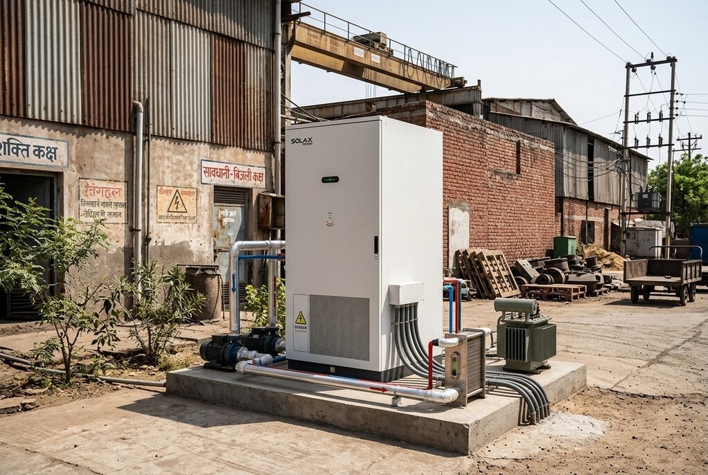 commercial and industrial energy storage system installed outside an Indian factory commercial and industrial energy storage system installed outside an Indian factory