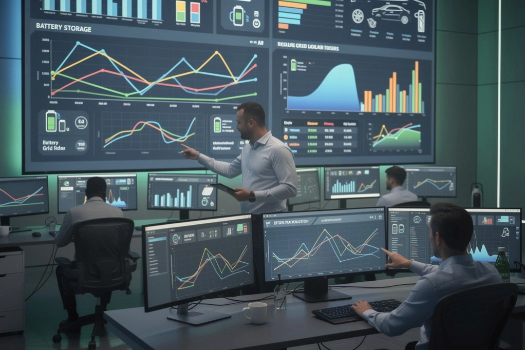 Energy Management Control Room Monitoring EV Fleet Charging Energy Management Control Room Monitoring EV Fleet Charging