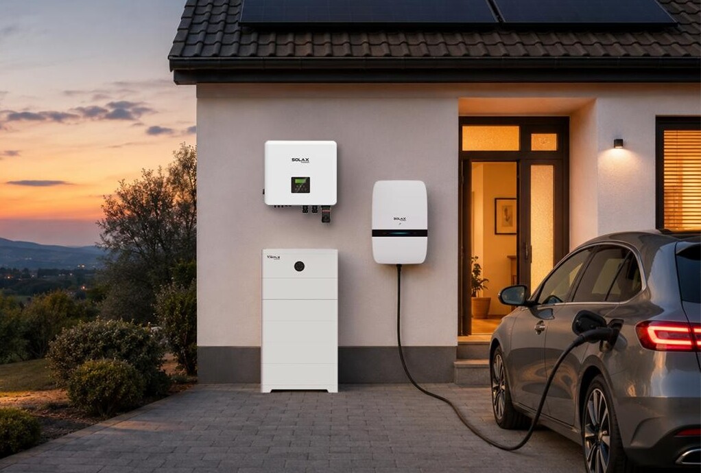 Residential solar battery storage and EV charging system