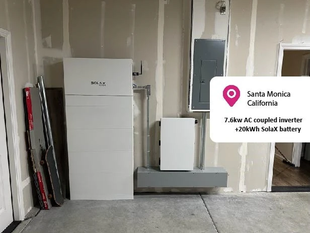 Renovation of existing photovoltaic system into energy storage by installing SolaX AC battery system