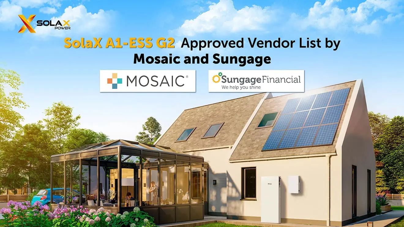 SolaX Power Secures Placement on Mosaic and Sungage Approved Vendor List